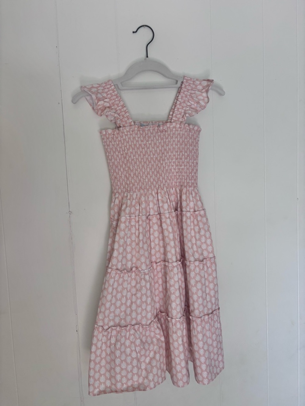 Girls Hill House Pink Printed Smocked Sundress